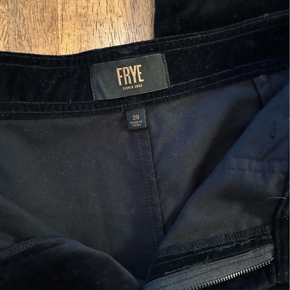 FRYE Camber Black Velvet Crop Wide Leg Pants Women’s Size 29 - Picture 4 of 13